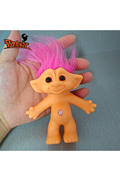 Choice4 دمى ترول وردية اللون، مقاس 20×10×6 سم، دمى ترول عتيقة بشعر ملون رائع،...