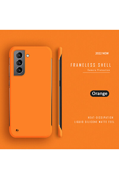 Choice جراب أسود رفيع بدون إطار من البولي كربونات الصلب لهاتف S22، متوافق مع ...