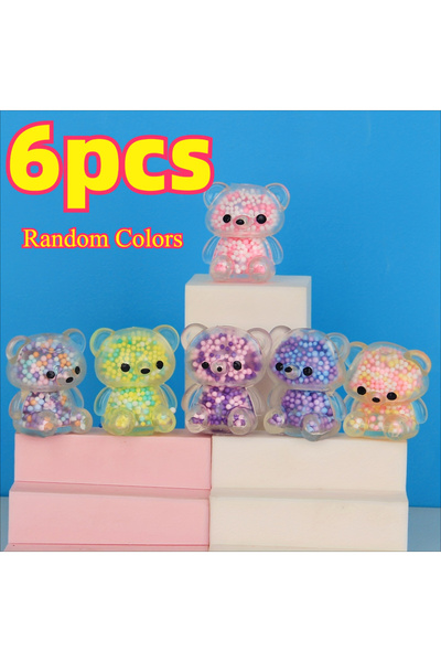 Choice 6 قطع ألوان عشوائية 6 قطع عشوائية من حلوى الدببة اللامعة Needoh حيوانا...