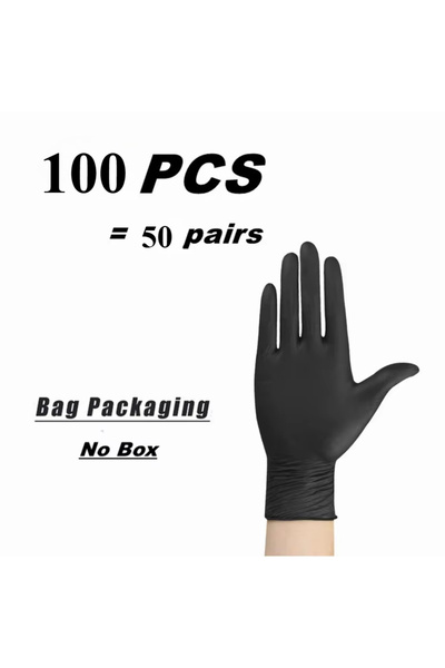 Choice قفازات النتريل السوداء مقاس L، 100 قطعة، 100/50/20 قطعة، قفازات سميكة ...