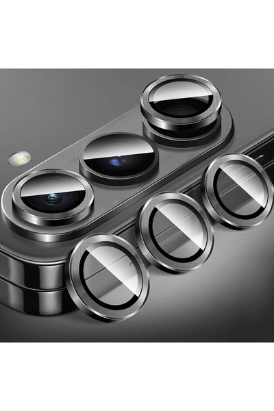 Choice For Samsung Z Fold 7 Black Aluminum Alloy Camera Glass Case for Samsung Galaxy Z Fold 7 3D Metal Ri