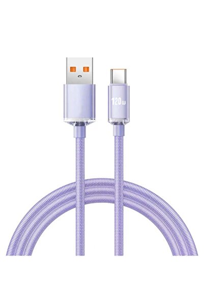 Choice كابل شحن سريع USB-C بنفسجي اللون بطول 0.25 متر من NNBILI بقدرة 120 واط...