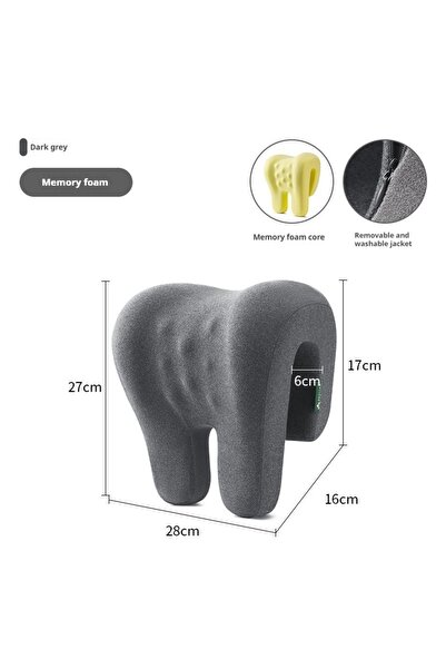 Choice وسادة مسند الرأس للكرسي المكتبي باللون الرمادي الداكن وسادة دعم الرأس ...