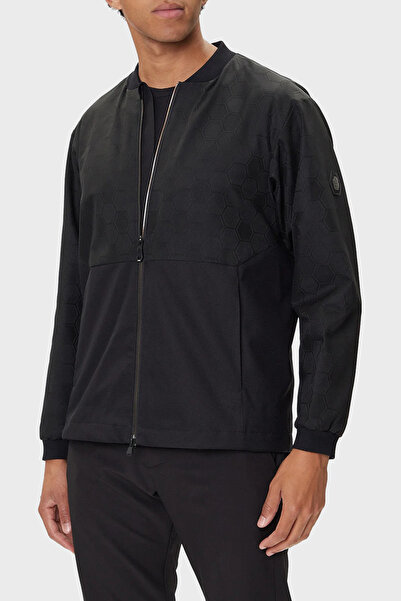 BOSS Jakarlı Su İtici Regular Fit Kolej Yaka Bomber Ceket Erkek CEKET 5054718...