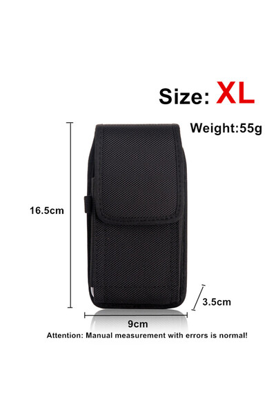 Choice حقيبة خصر متحركة بحجم XL حقيبة جلدية عمودية للرجال حقيبة خصر من قماش أ...