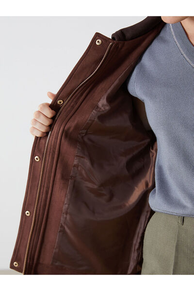 LC Waikiki Create Your Style from Uzg Store |   Shirt Collar Women's Suede Coat