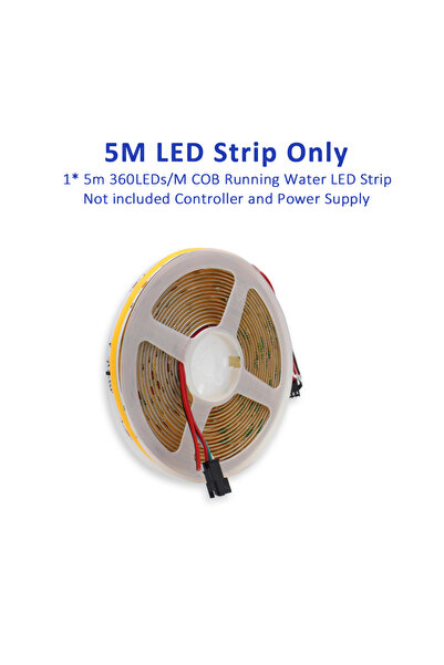 Choice شريط LED أبيض طبيعي 5M فقط شريط LED COB Horse Race 24V WS2811 ضوء متدف...