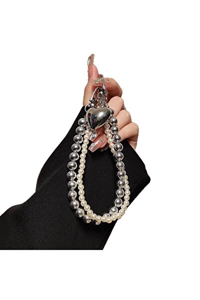 Choice حبل هاتف عالمي من Pearl Love Ins Cool Style سلسلة هاتف بيرل مزدوجة بسي...