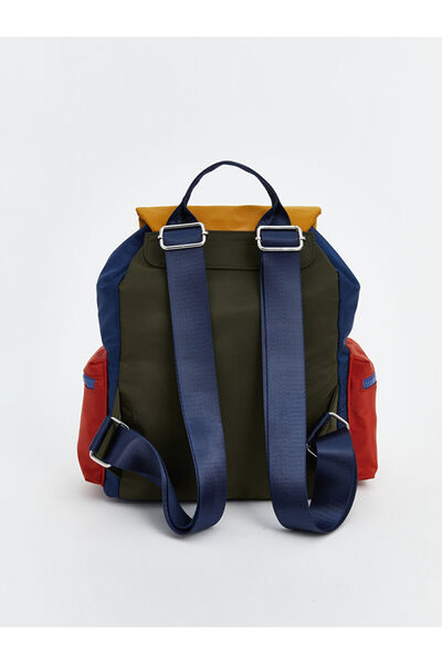 LC Waikiki Navy Blue Color Block Boy's Backpack