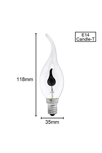 Choice E14 ذيل 10 قطع/لوت مصباح LED على شكل شمعة من Edison Flame وميض E27 E14 220V 3W طرف/ذيل ريترو عتيق