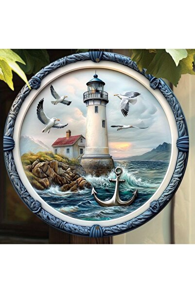 Choice 20cm Sea light Summer Fresh 2D Flat Wooden Disc Cool Fresh Green Wave ...