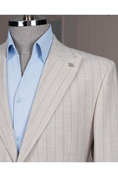TerziAdemAltun İtalyan stil slim fit sivri yaka ceket pantolon takım elbise taş T14255