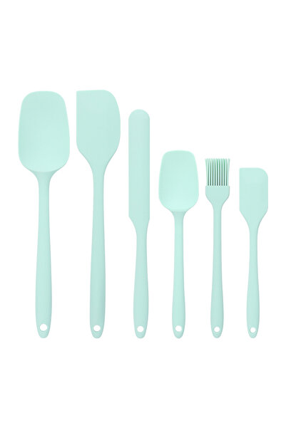 Choice green-fg6 6pcs Kitchen Bakehouse Cream Spatula Bbq Brush Set Silicone Kitchenware Cake Spatula Bakin