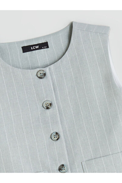 LC Waikiki Yeşil Kız Çocuk Klasik Yelek