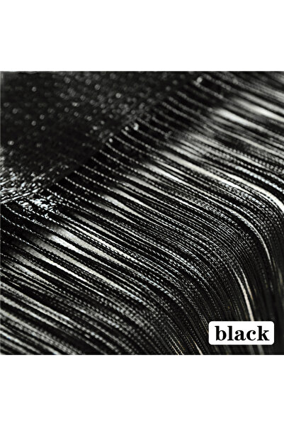 Choice 100 سم × 200 سم أسود 100 سم × 200 سم ستائر خيطية شاشة شريط فاصل ستارة ...