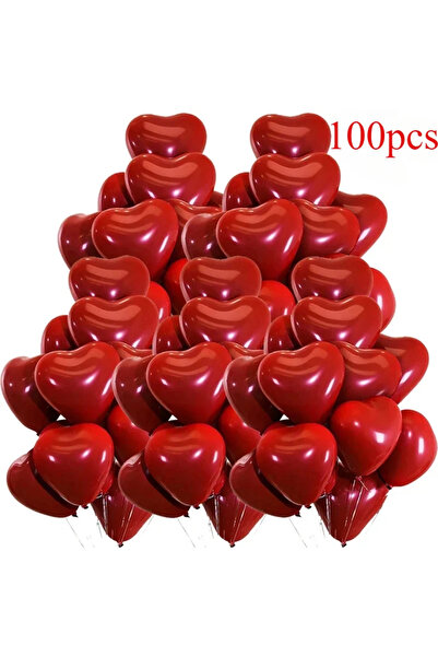 Choice 10 بوصة D71-قلب أحمر-100 قطعة 50/100 قطعة 10 بوصة بالونات قلب أحمر عيد...