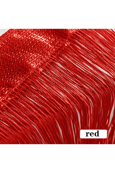 Choice 100 سم × 200 سم أحمر 100 سم × 200 سم ستائر خيطية شريط فاصل ستارة لغرفة المعيشة D