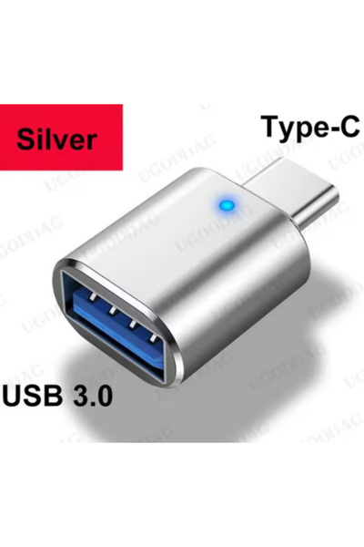 Choice Silver Type C Plug LED USB 3.0 To Type C Adapter OTG To USB C USB-A To Micro USB Type-C Female Conne