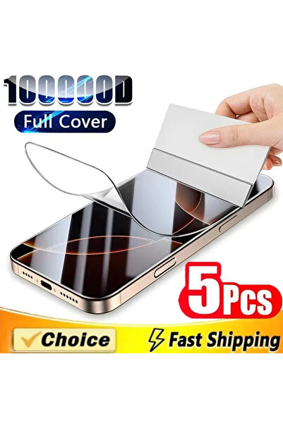 Choice19 5 قطع من فيلم هيدروجيل لهاتف آيفون 16 برو من NNBILI، 5 قطع من فيلم ا...