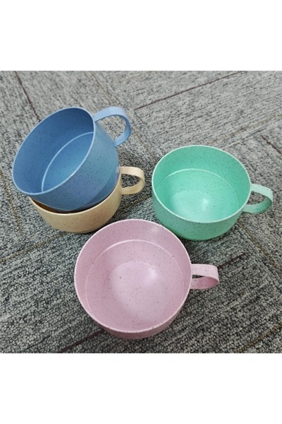 Choice 4 قطع 301-400 مل 4 قطع/مجموعة، كوب قهوة بسيط متعدد الوظائف، كوب ملون م...