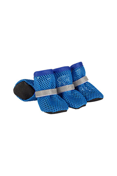 Choice L أزرق 4 قطع، أحذية كلاب غير قابلة للانزلاق وقابلة للتنفس ومقاومة للاه...