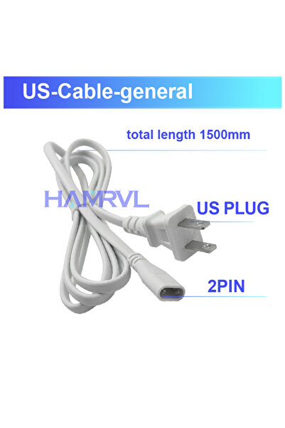 Choice 1 قطعة كابل أمريكي - سداسي عام LED ضوء 2-Pin سلك الطاقة مع مفتاح تشغيل...