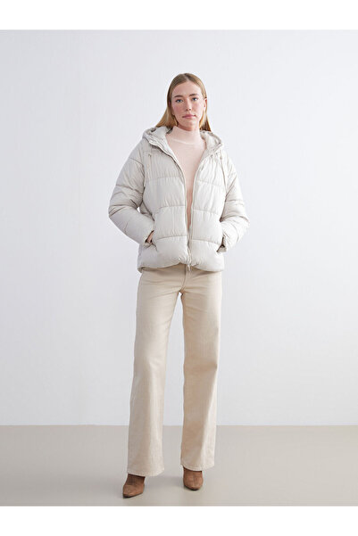 LC Waikiki Sparkling Choices from Shining Store | Women's Puffer Jacket with Hood