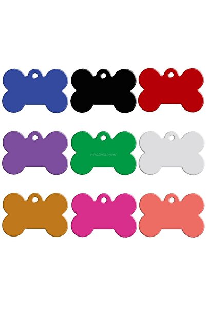 Choice 31x21x1mm ألوان مختلطة بالجملة 20 قطعة/لوت بطاقة هوية الكلب وجهان شكل عظم مخصص للكلاب