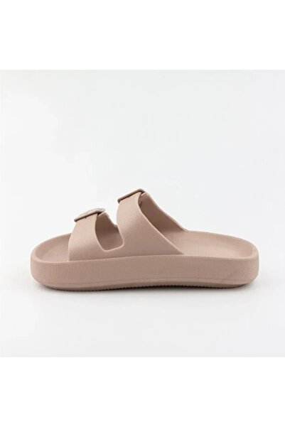 awix Akınal Bella Unisex Double Buckle Summer Stylish Comfortable Plartform Slippers Black