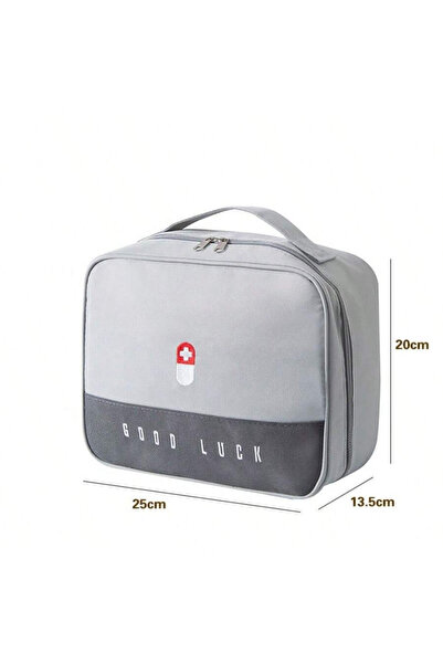 Choice 1pcs Grey L Medical Bag Portable Travel First Aid Kit Waterproof Large Capacity Medicine Storage Org