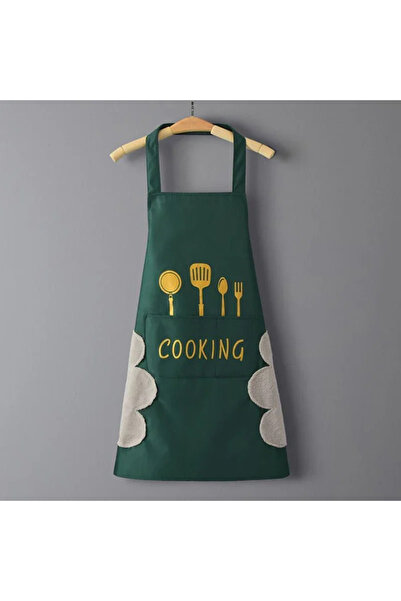 Choice مريلة مطبخ جديدة مقاومة للماء والزيت باللون الأخضر مقاس واحد، مريلة طبخ منزلية للخبز للرجال والنساء