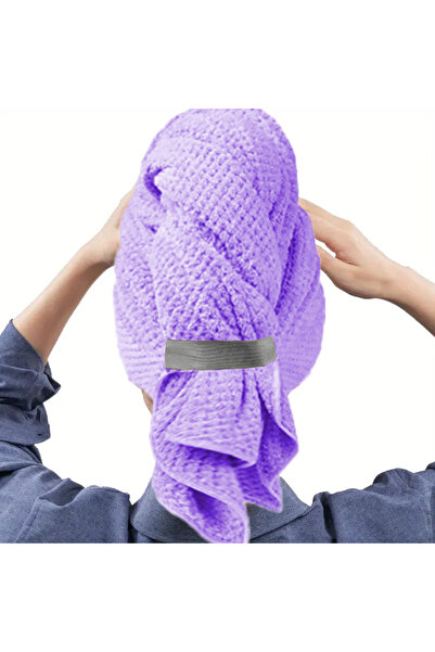 Choice Purple Microfiber Hair Towel Extra Large Wrap Quick Dry Hair Towel Wra...