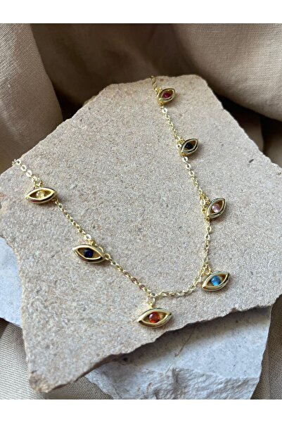 nunu takı قلادة بتفاصيل عيون ملونة