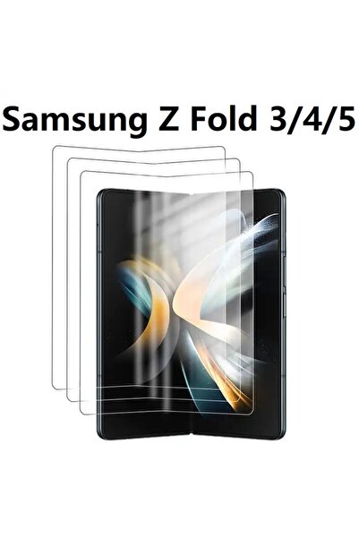 Choice غلاف هيدروجيل داخلي، قطعتان لهاتف سامسونج زد فولد 5، قطعتان من غلاف هيدروجيل كامل لهاتف جالاكسي زد فولد 3 فولد 4