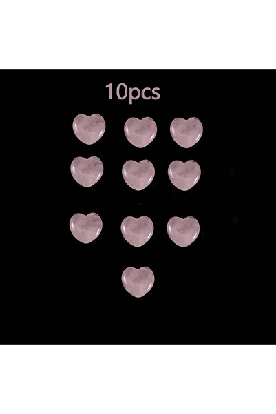 Choice 20X20X6mm روز كوارتز 10 قطع 10/20/30 قطعة روز كوارتز قلب بلوري طبيعي م...