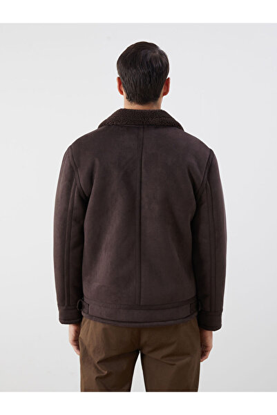 LC Waikiki Sparkling Choices from Shining Store |   Standard Fit Shirt Collar Suede Men's Coat