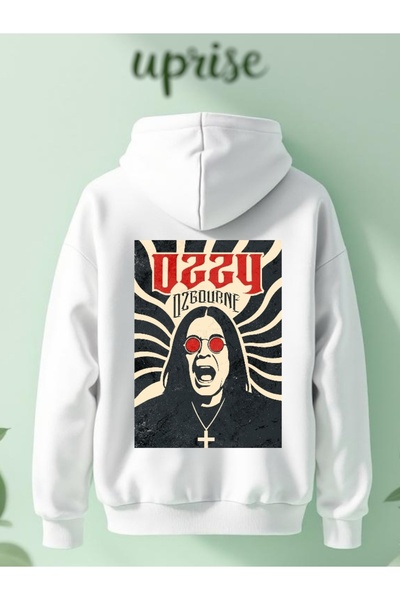 Vordevia Ози Озбърн Принтирана памучна 3-слойна суитшърт с голям размер