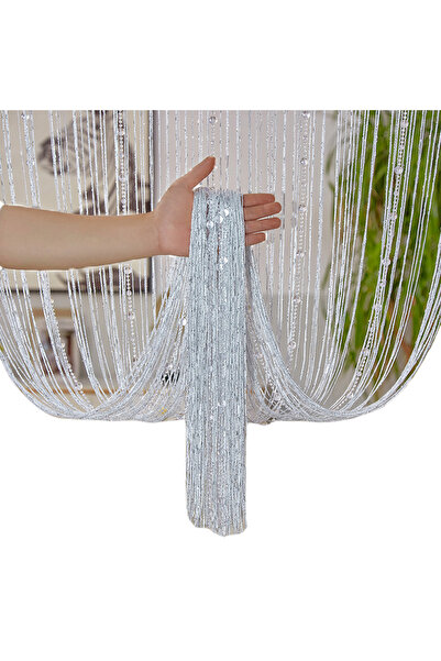 Choice ستائر من الخرز الكريستالي الأبيض حاجز من الخيوط