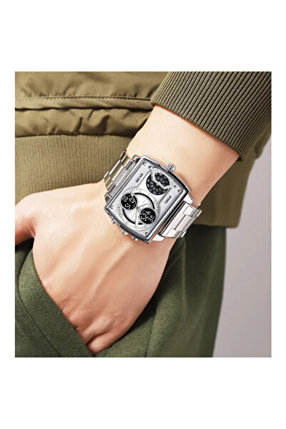 Skmei Men's Dual Display Watch Silver Dial 2229