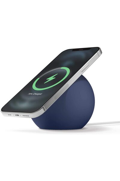 Choice حامل شاحن هاتف مكتبي مغناطيسي على شكل كرة زرقاء لـ Magsafe iPhone 15 1...