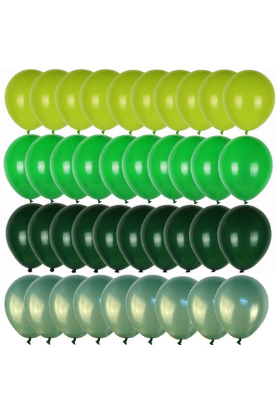 Choice مجموعة 10 بوصة 40 قطعة - مجموعة 40 قطعة من البالونات الخضراء الداكنة ذ...
