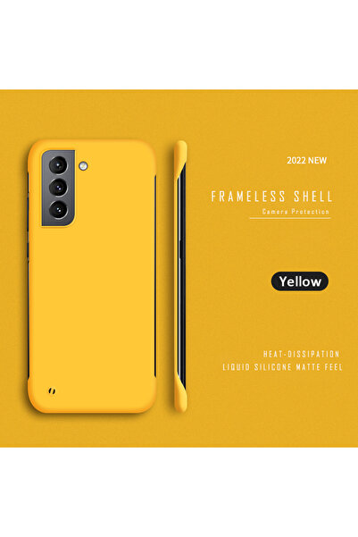 Choice جراب صلب بدون إطار أصفر رفيع وخفيف الوزن من البولي كربونات لهاتف S22، ...