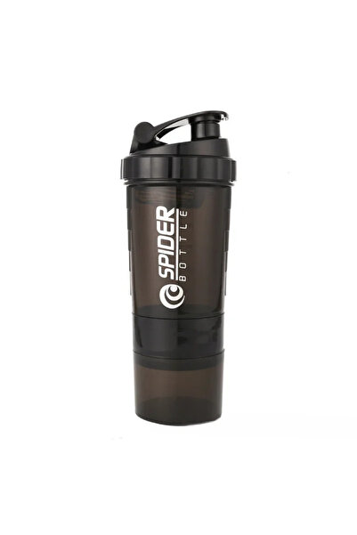 Choice 500-600ML black 500ml Layered Protein Bottle Powder Shaker with Powder...