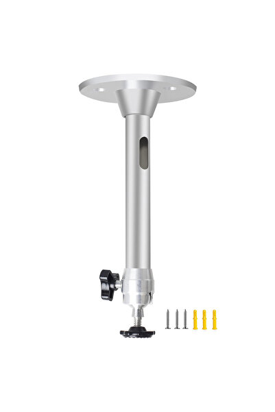 Choice حامل بروجيكتور محمول فضي قابل للدوران 360 درجة مثبت على السقف أو الحائط حامل بروجيكتور من الألومنيوم مناسب لـ