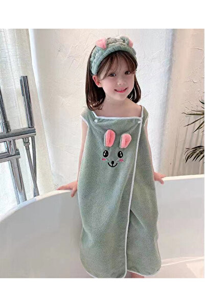 Choice M-الارتفاع 125-150 سم أخضر فاتح منشفة حمام للأطفال عالية الجودة تنورة ...