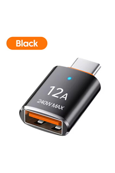 Choice Black 12A Type C To USB3.0 OTG Adapter USB Female to Type C Male Converter Fast Charging USB C Adapt