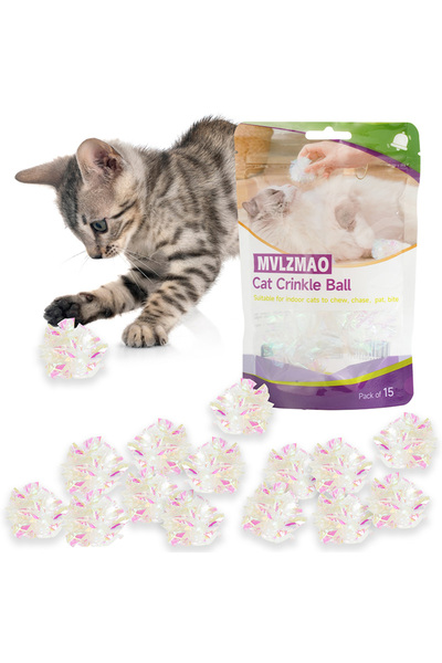 Choice 1 كيس من كرات القطط اللامعة الخالية من الأصباغ والورق المعدني الصوتي ل...