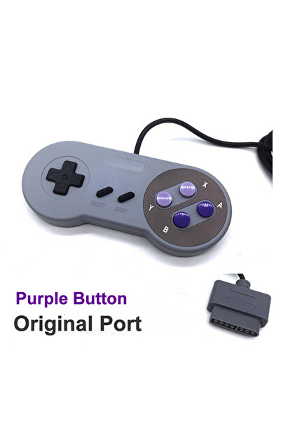 Choice Purple Original Port Wired Gamepad for SNES/SFC,Adaptation Genuine SNES/SFC Game Console, Gamepad Ha