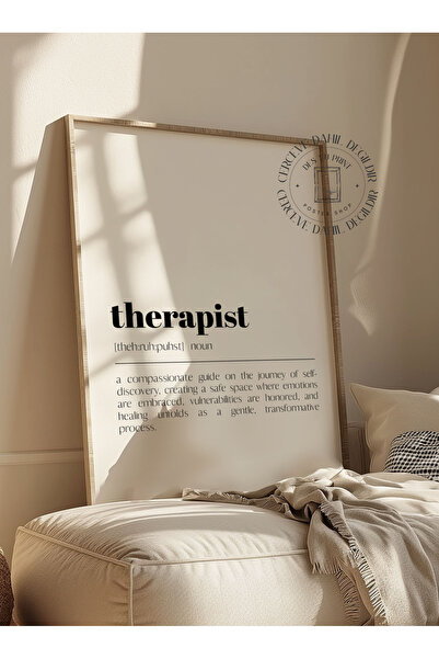 DES VU PRINT Psikolog Terapist Tanım Posteri, Çerçevesiz Psikolog Dekor Poster