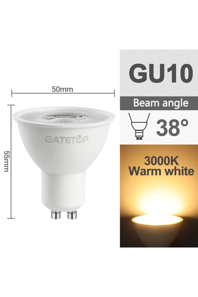 Choice 7w AC220-240V 38degree 3000K 10pcs Hight Lumen GU10 Led Spot Light No ...